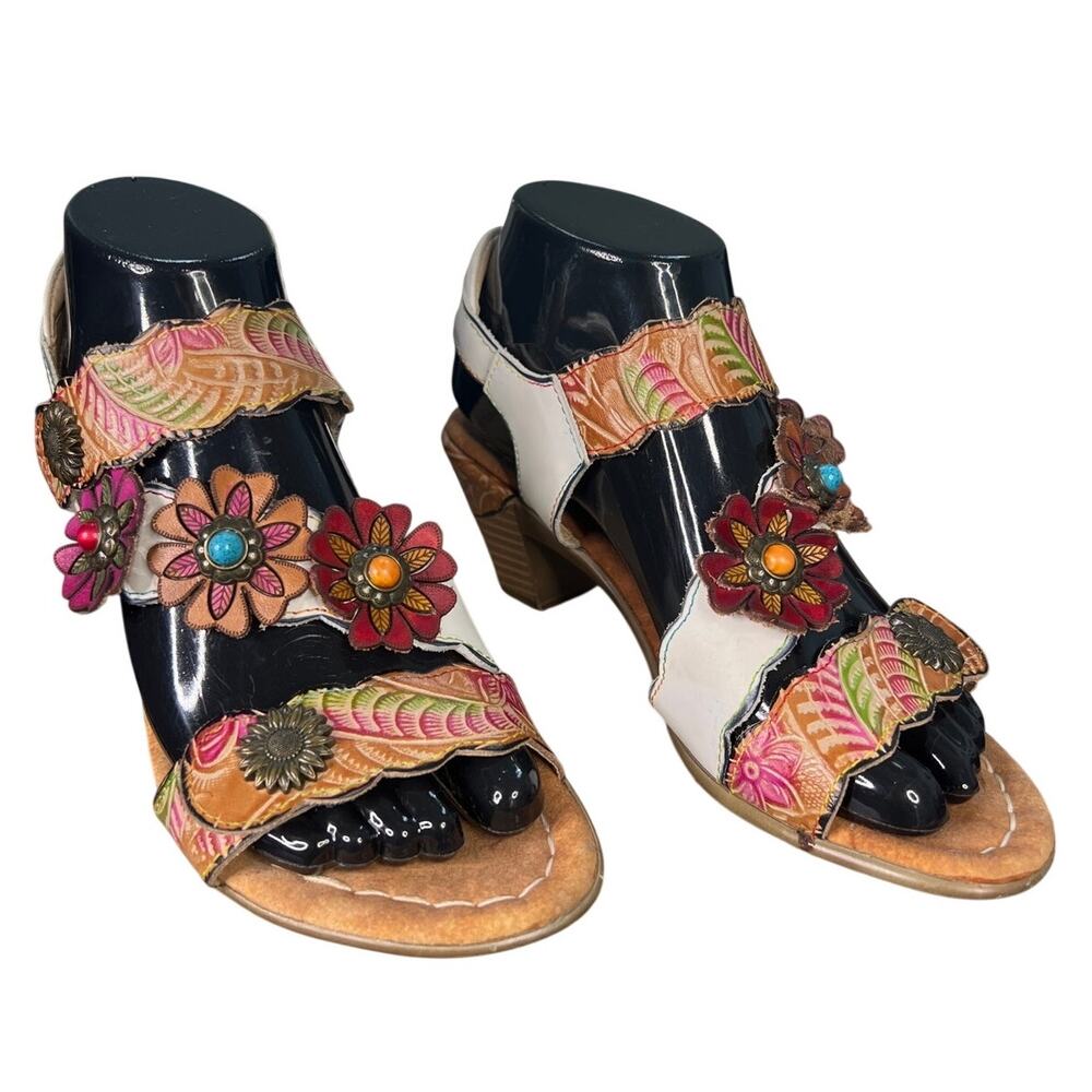 L’artiste By Spring Step Women’s Aromas Purple Floral Sandal Size 37 US 6.5/7 - Picture 5 of 12